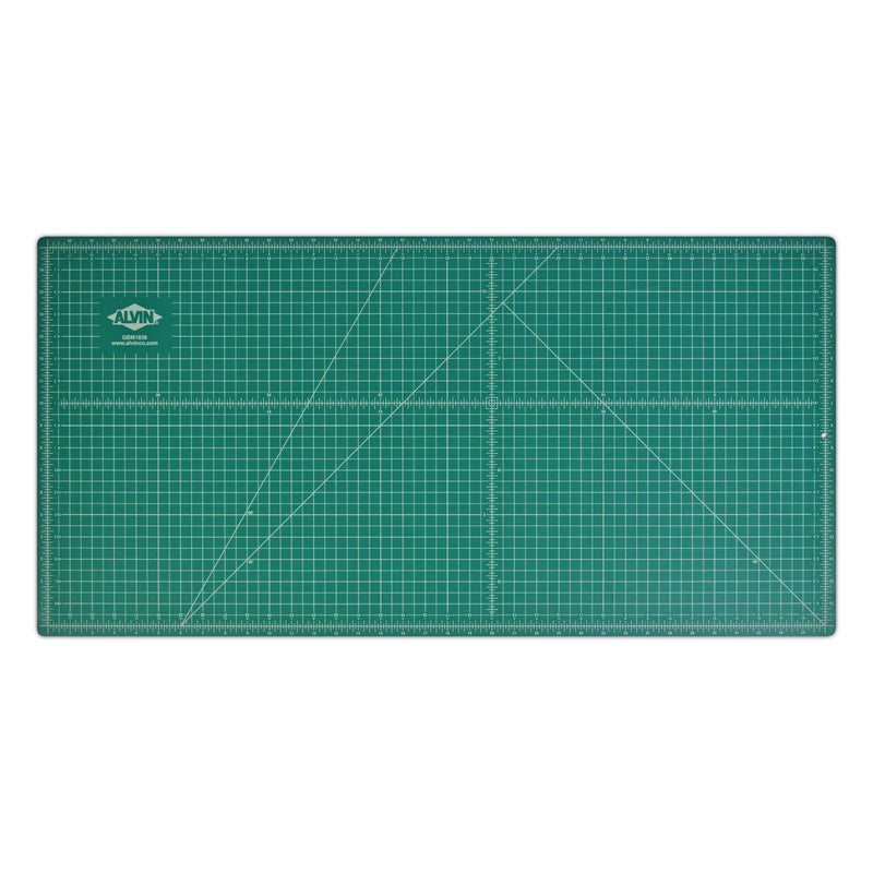 ALVIN GBM Self-Healing Cutting Mat 18 x 36 inch | Double-Sided Green/Black | 5-Layer Gridded Surface for Arts, Crafts and Sewing - Model GBM1836 - Image 1