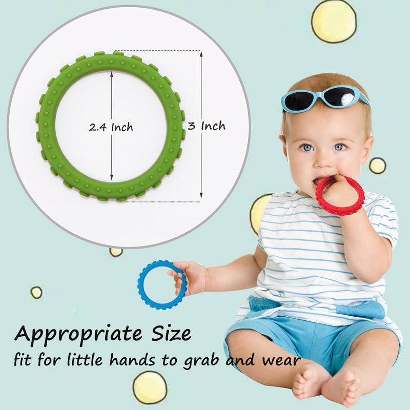 Flyaway Sensory Chew Bracelets for Boys Girls 4 Pack Silicone Fidget Bracelet for Kids with Autism ADHD Anxiety or Special Needs Oral Motor Aids Toddler Bracelets Sensory Chew Toys for Kids Chewing Biting - Image 2