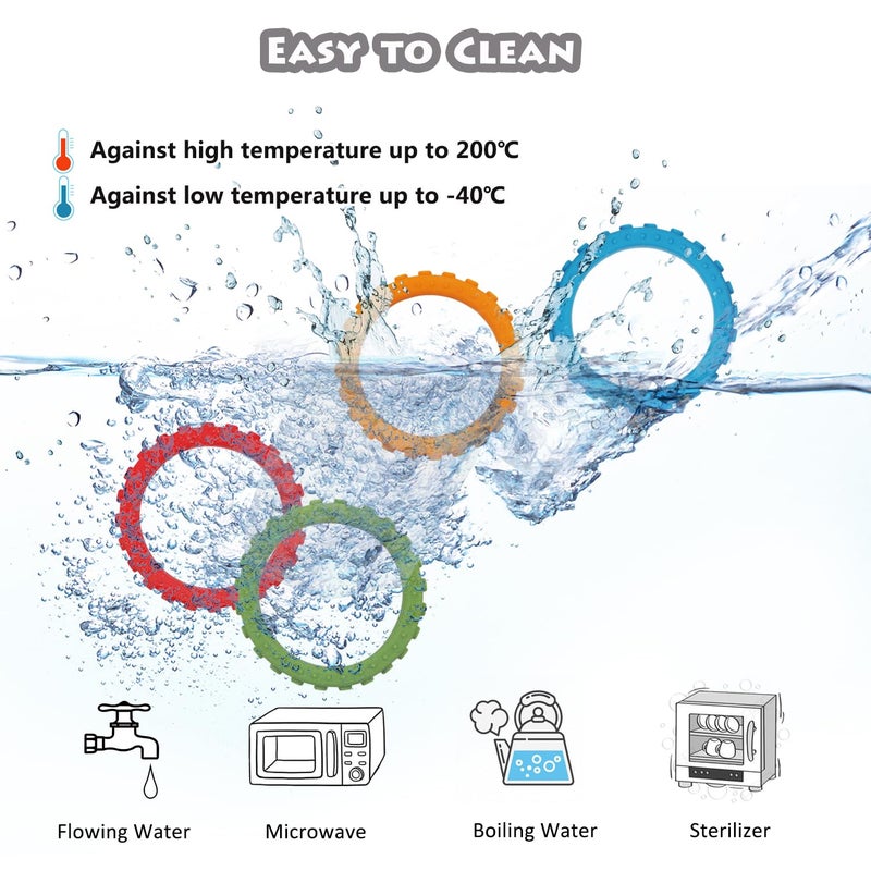 Flyaway Sensory Chew Bracelets for Boys Girls 4 Pack Silicone Fidget Bracelet for Kids with Autism ADHD Anxiety or Special Needs Oral Motor Aids Toddler Bracelets Sensory Chew Toys for Kids Chewing Biting - Image 5