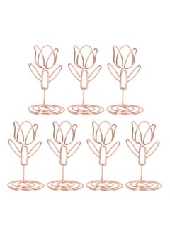 10 Pcs Mini Place Holders Table Number Stands Tulip Flower Shape Wire Photo Holder Menu Memo Clips for Home Wedding Party Table Wedding Table Numbers, Centerpiece Table Decorations(Rose Gold) - pzsku/Z8A1593F22AD867871FC2Z/45/_/1723270234/4fd8b0a4-4eb3-4d54-adfe-fc130c0c0c83