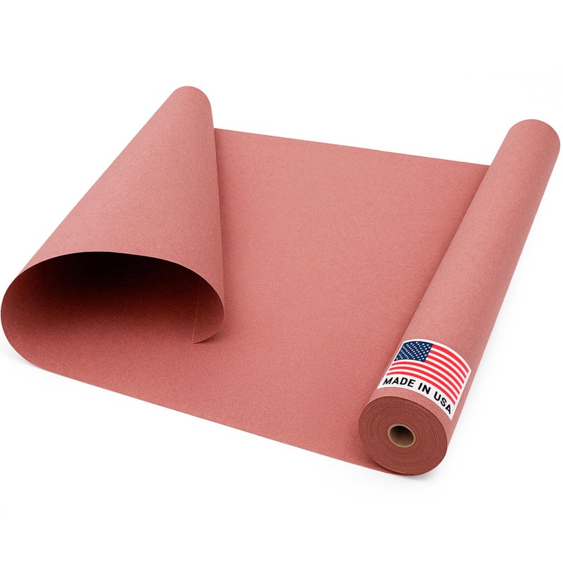 Paclord Floor Protection Paper 36" x 1992" (166â€™) Red Rosin Paper Roll - Made in USA Thick Heavy-Duty 7 mil Masking Paper for Surface Protection from Paint, Dust, Foot Traffic - Paint Floor Covering - Image 1