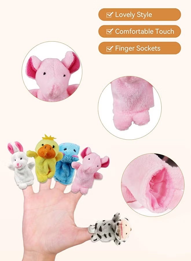 10 PCS Finger Puppets for Kids Toddlers Ages 1-3 3-5 4-8, Mini Plush Animals Baby Finger Puppet Toys, Show Theater Props, Small Prize Box and Bulk Party Favors for Kids, Toddlers - Image 3