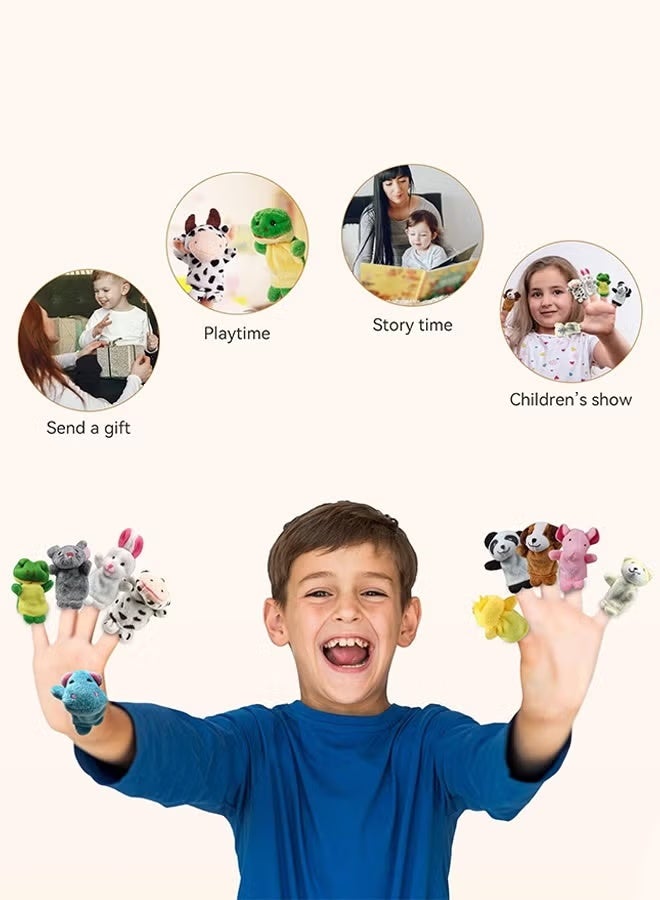10 PCS Finger Puppets for Kids Toddlers Ages 1-3 3-5 4-8, Mini Plush Animals Baby Finger Puppet Toys, Show Theater Props, Small Prize Box and Bulk Party Favors for Kids, Toddlers - Image 4