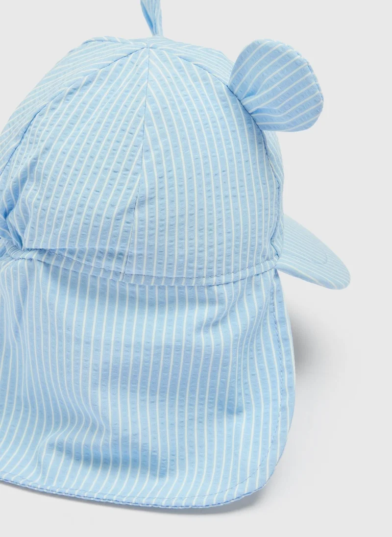 ماتلان Baby Blue Stripe Seersucker Keppi