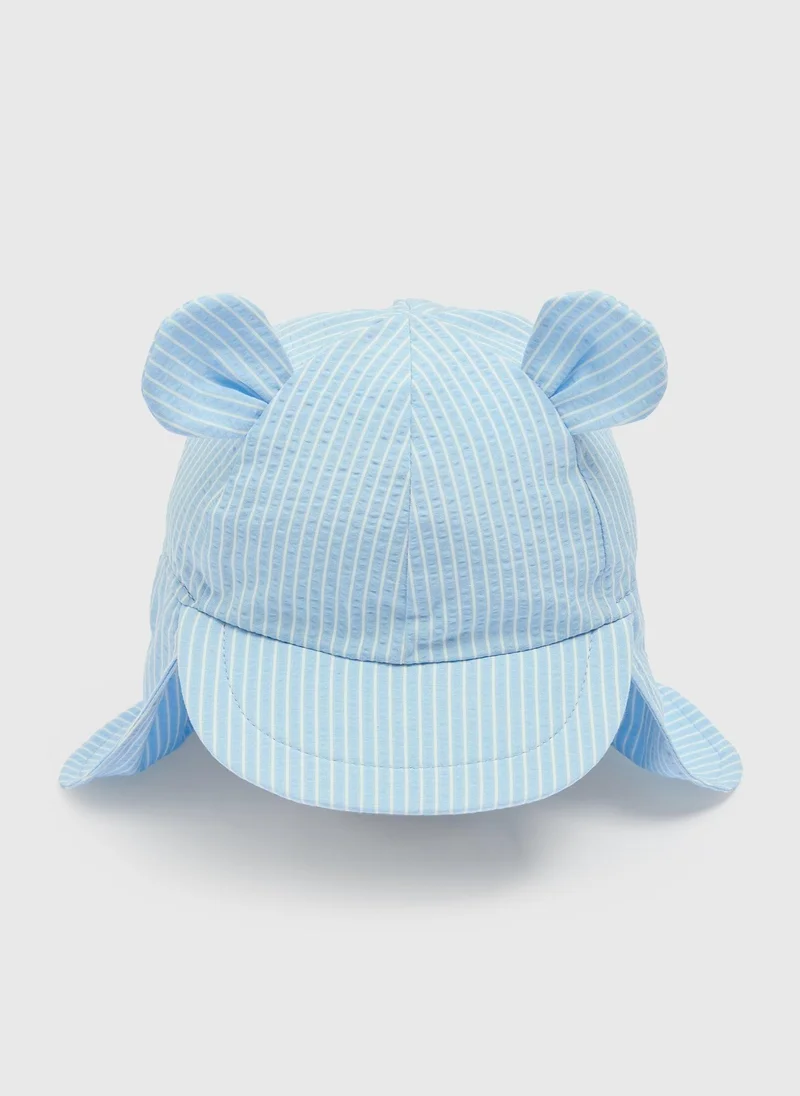 ماتلان Baby Blue Stripe Seersucker Keppi