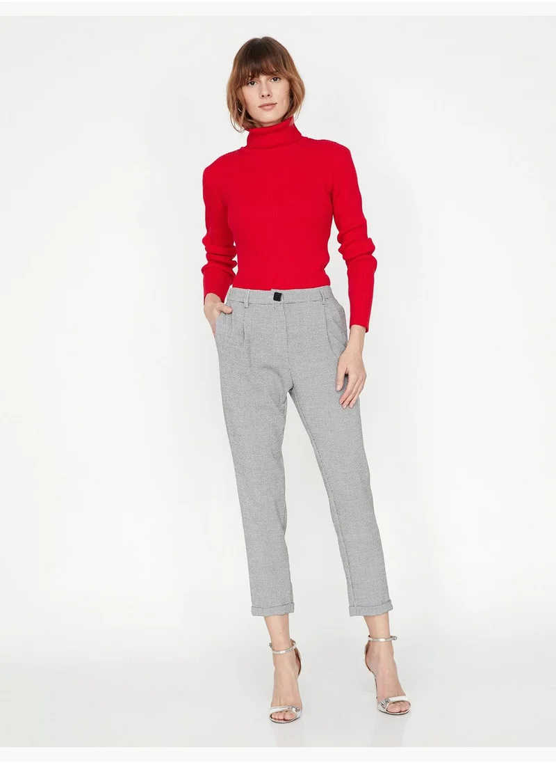 كوتون Button Detailed Trousers