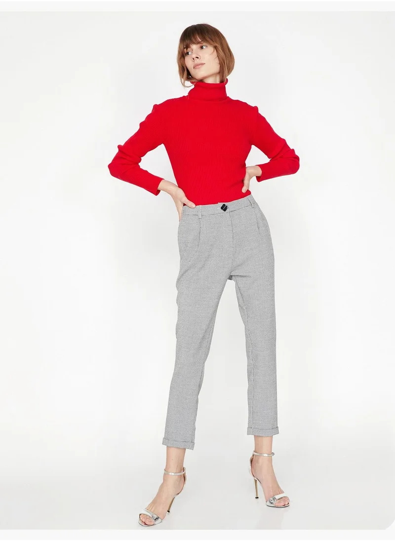 كوتون Button Detailed Trousers