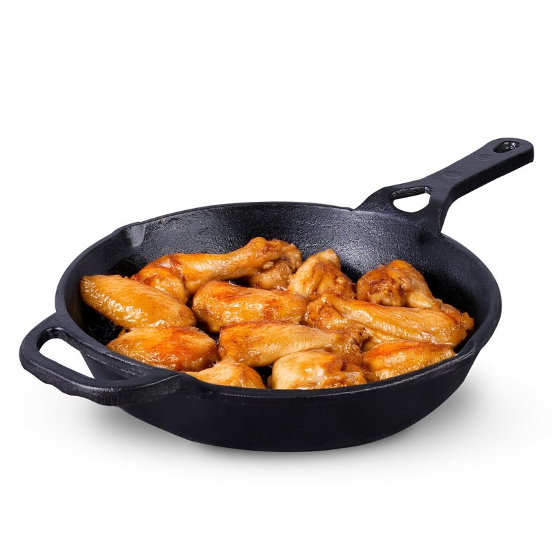 The Indus Valley The Indus Valley Preseasoned Cast Iron Fry Pan/Skillet With Long Handle|Medium 26.2Cm/10.3Inch, 1.8Ltr, 2.3Kg|Induction Friendly|Nonstick Fry Pan, 100% Pure & Toxin Free, No Chemical Coating, Black - Image 1