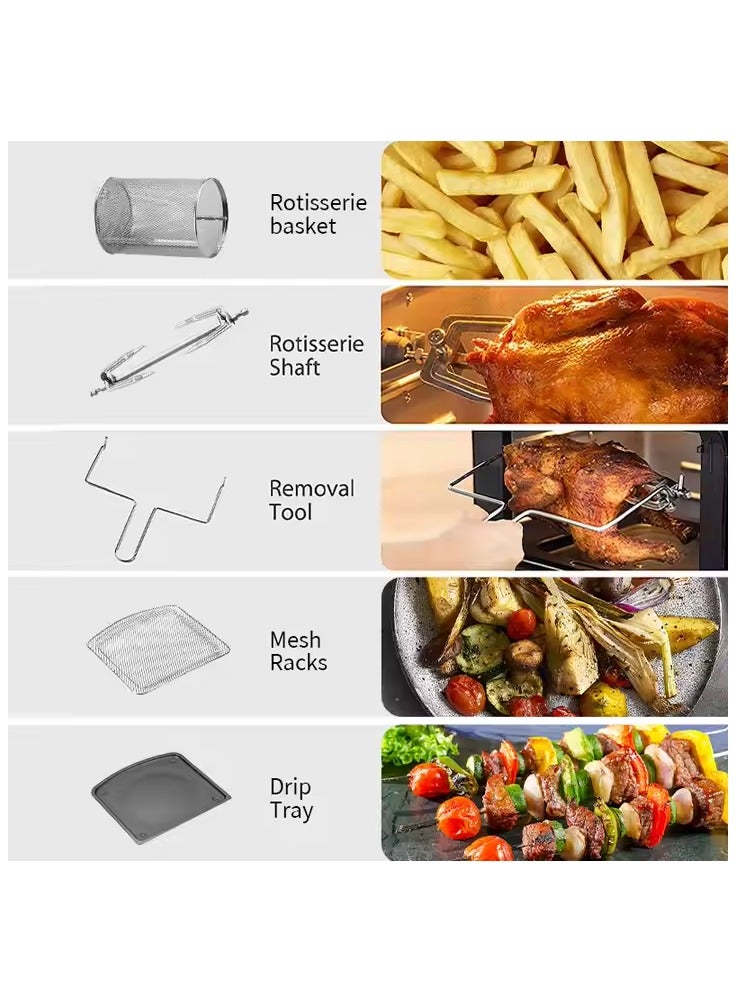 sokany Sokany 14L Large Capacity LCD Display Smart Touch Screen Keys Multifunctional Healthy Air Fryer  - Image 4