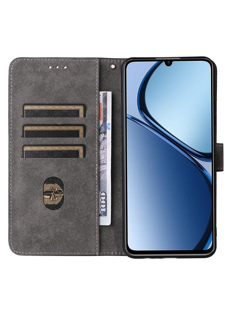 جراب هاتف Realme C63/ Realme C61 مع حماية أمان RFID، جراب محفظة من جلد البولي يوريثان مع حامل بطاقات، غطاء واقٍ مقاوم للصدمات - Image 3