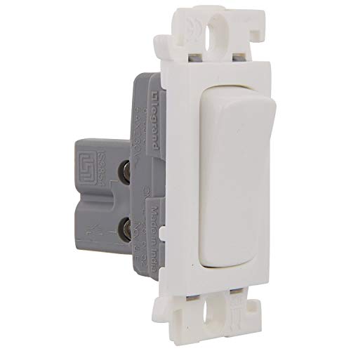 Legrand Mylinc 6A 1-Way Polycarbonate Switch 675501 (White) 1 Way Switch, 1_way - Image 2