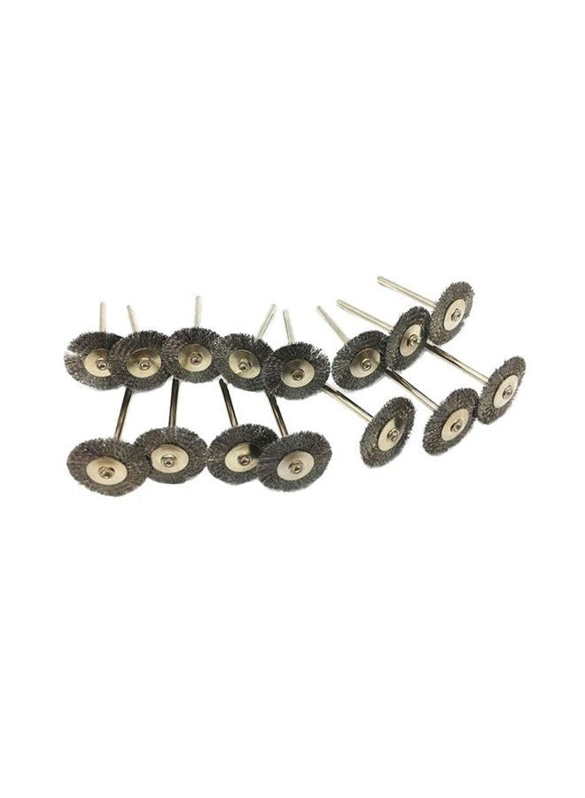 LUO KE 15 Pcs T Shape Stainless Steel Wire Brushes Wheel 1/8'' Mandrel Rust Removed Polishing Wheel for Dremel Rotary Tool - Image 1