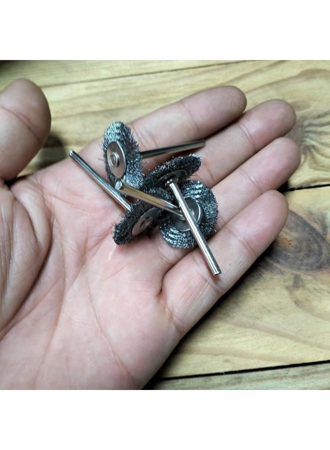 LUO KE 15 Pcs T Shape Stainless Steel Wire Brushes Wheel 1/8'' Mandrel Rust Removed Polishing Wheel for Dremel Rotary Tool - Image 5
