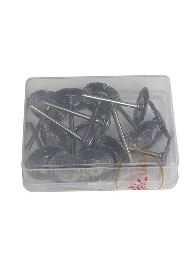 LUO KE 15 Pcs T Shape Stainless Steel Wire Brushes Wheel 1/8'' Mandrel Rust Removed Polishing Wheel for Dremel Rotary Tool - Image 4
