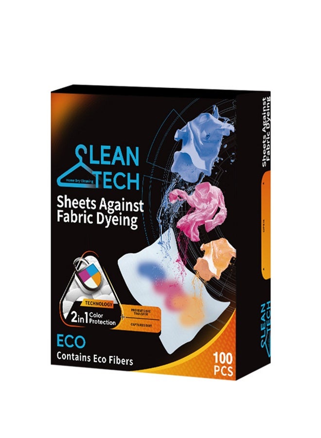 BOFAN 100 Count Dye Trapping Sheets 2 in1, Color Absorber Laundry Sheets, Prevent Light Colored Clothes from Being Dyed - Image 1
