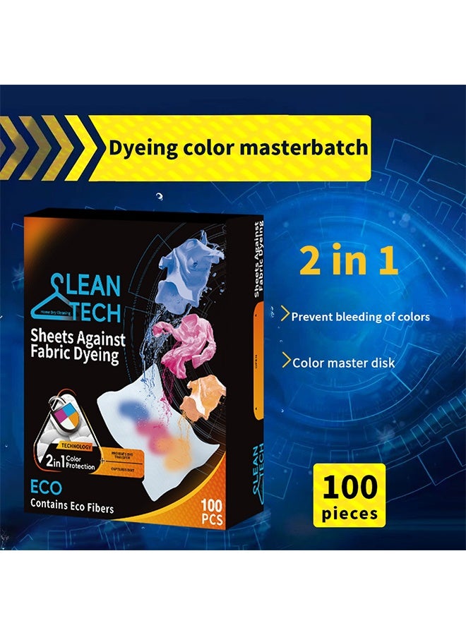 BOFAN 100 Count Dye Trapping Sheets 2 in1, Color Absorber Laundry Sheets, Prevent Light Colored Clothes from Being Dyed - Image 2