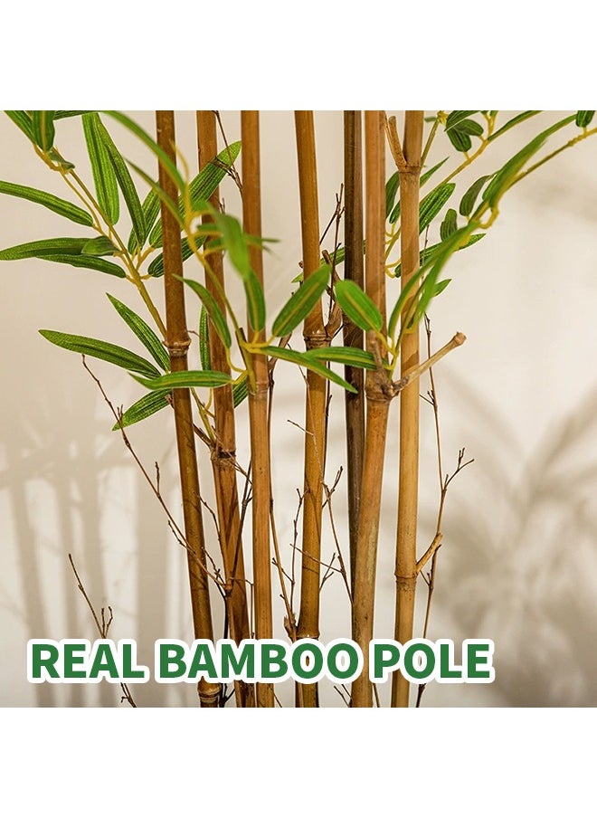 Generic Real Touch  Imitation Bamboo Plant With Natural Texture Artificial Bamboo Tree With Pot for Modern Home Decor indoor,outdoor And Office Use,Housewarming And Office Gift Green 120cm  - Image 4