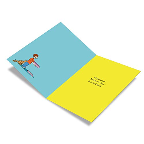 NobleWorks - Hilarious Mothers Day Greeting Card - Cartoon Comic Humor, Funny Card with 5x7 Envelope - Catch the Mouse 0026 - Image 2