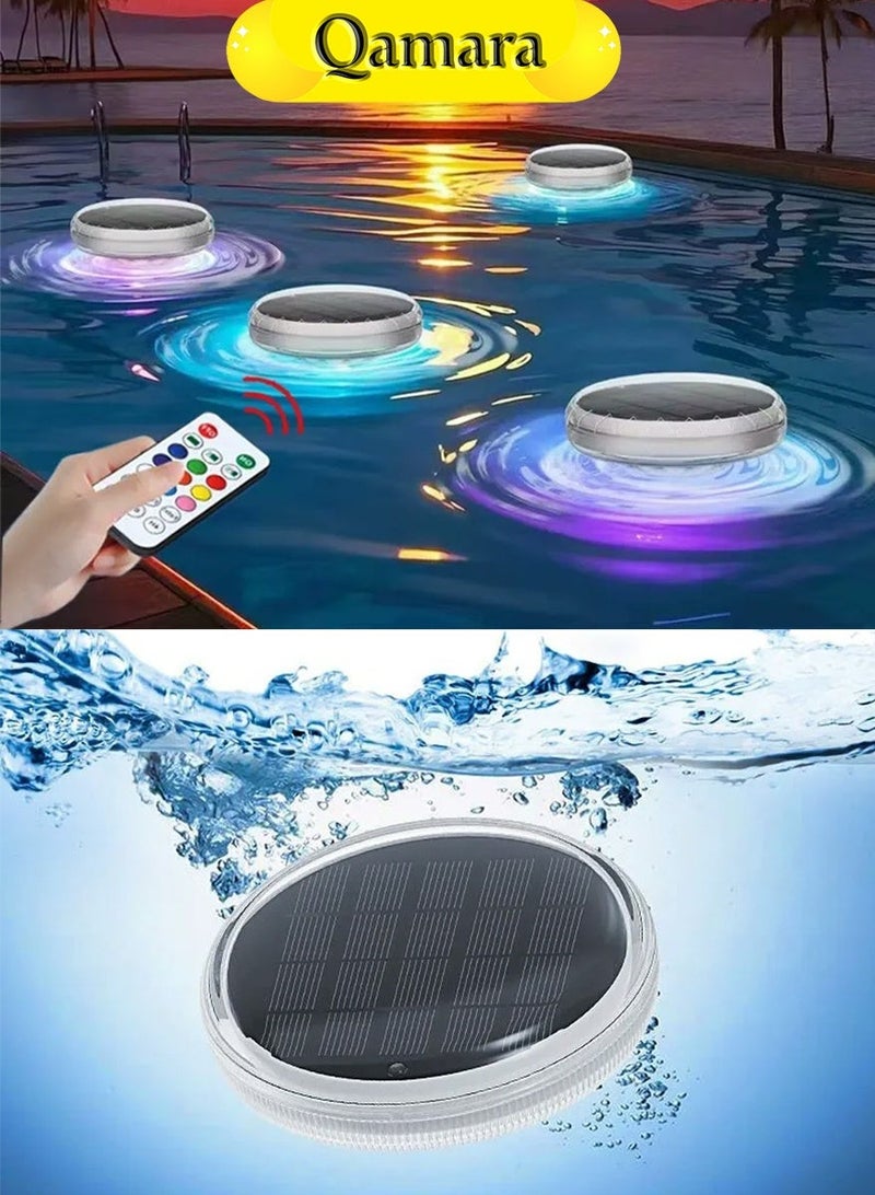 QAMARA RGB Solar Floating Pool Lights - Color Changing LED Waterproof Outdoor Water Feature Lighting - Image 1