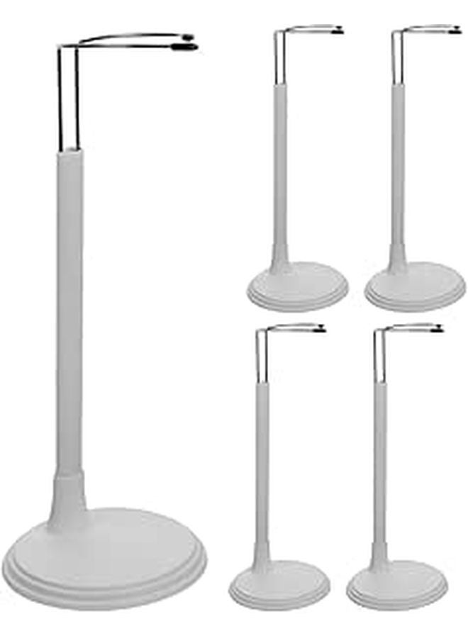 Adjustable Doll Stand Supports For 35cm Poseable Figures White Plastic Display Holders 5 Pack - Image 1