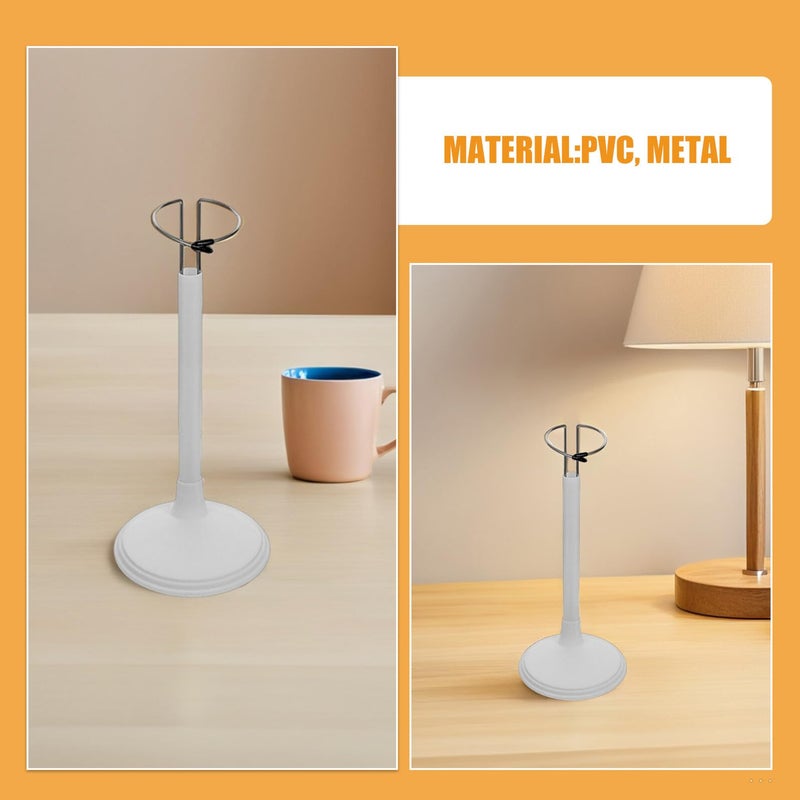 Adjustable Doll Stand Supports For 35cm Poseable Figures White Plastic Display Holders 5 Pack - Image 4