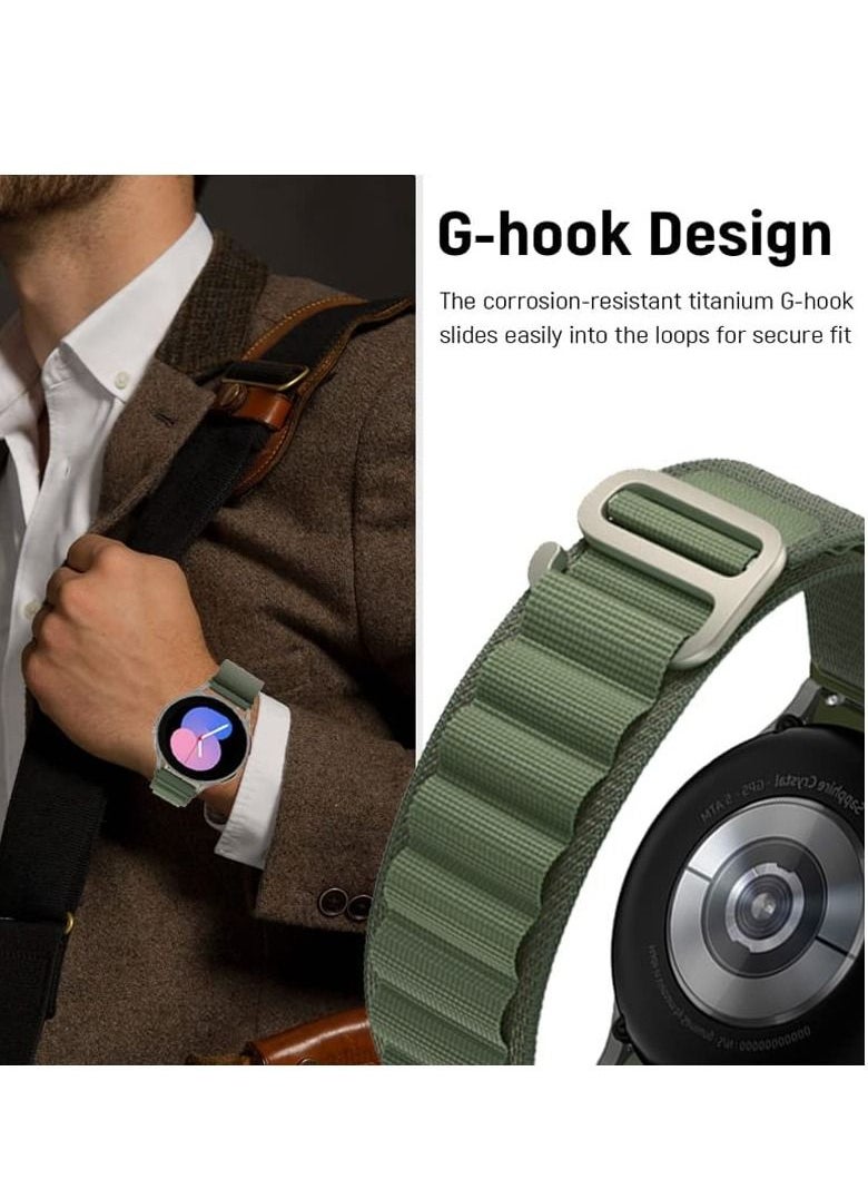 Generic - Alpine Loop 22mm Compatible With Xiaomi Watch S1/S1 Active/Mi Watch, Durable Sport Nylon Strap With Titanium G Hook  Olive Green - Image 1