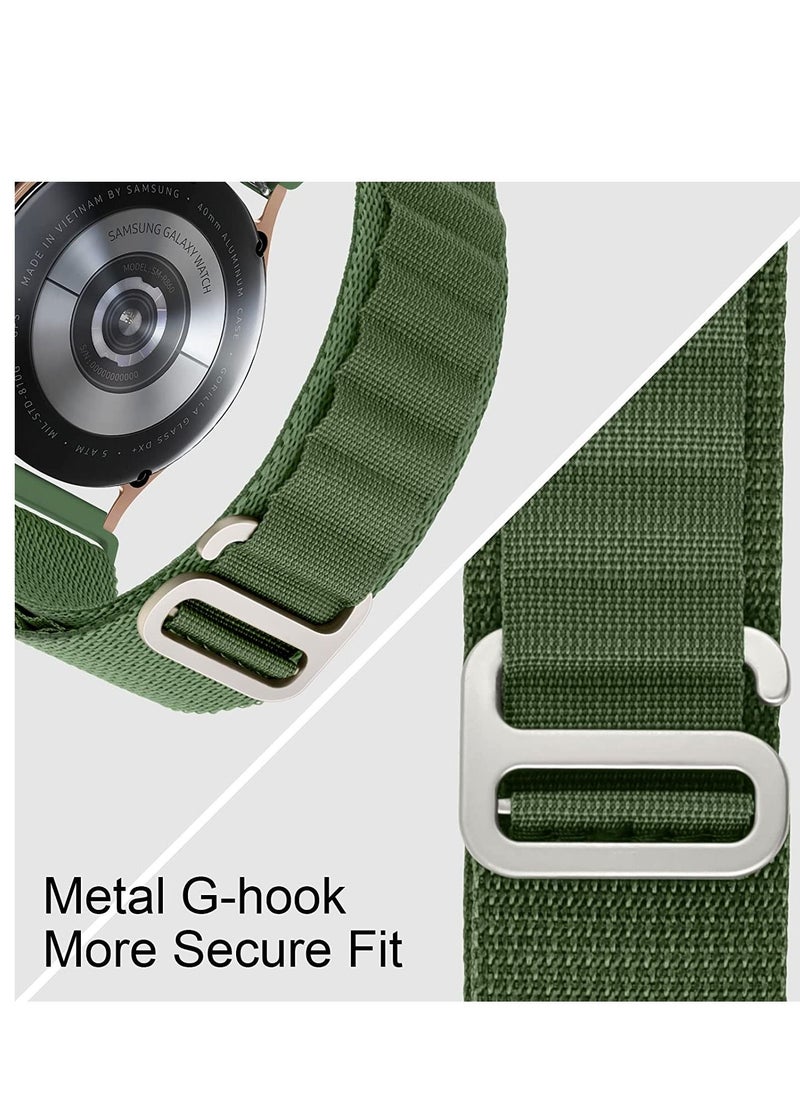 Generic - Alpine Loop 22mm Compatible With Xiaomi Watch S1/S1 Active/Mi Watch, Durable Sport Nylon Strap With Titanium G Hook  Olive Green - Image 1