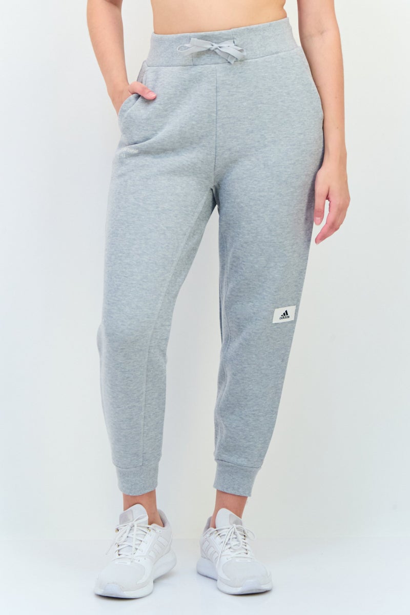 Adidas Women Sportswear Fit Brand Logo Outdoor Sweatpants, Grey  - Image 1