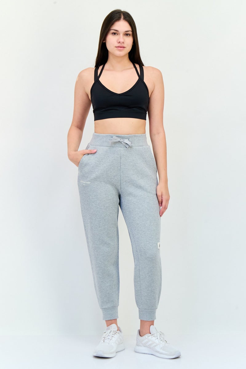 Adidas Women Sportswear Fit Brand Logo Outdoor Sweatpants, Grey  - Image 4