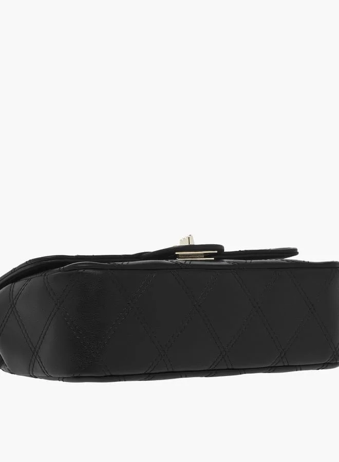 فلورا بيلا من شو إكسبرس Womens Quilted Shoulder Bag With Twist Lock Closure And Chain Strap