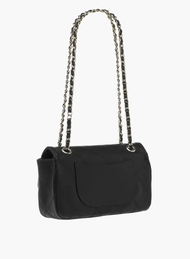 فلورا بيلا من شو إكسبرس Womens Quilted Shoulder Bag With Twist Lock Closure And Chain Strap
