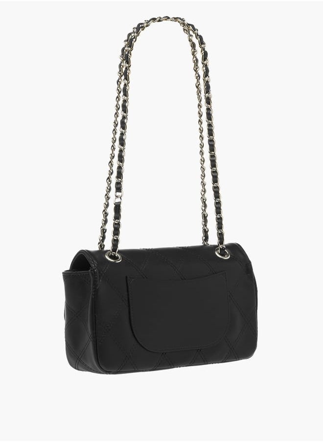 Flora Bella By Shoexpress - Womens Quilted Shoulder Bag With Twist Lock Closure And Chain Strap - Image 1