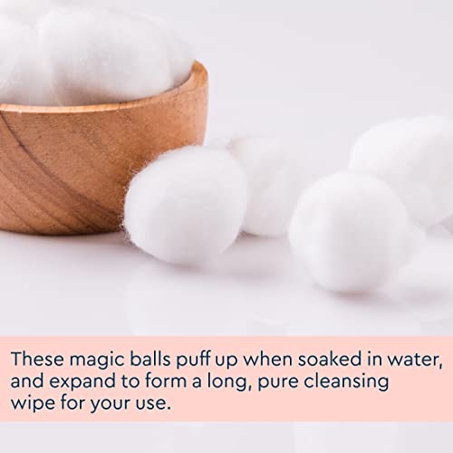GUBB Hypoallergenic 100% Cotton Balls For Face Cleansing & Makeup Removal - Deeply Cleanses & Removes Dirt Gently | Safe for Sensitive Skin, White - 100 PCs - Image 3