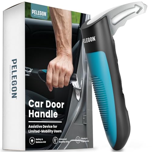 PELEGON Car Door Handle for Elderly 1 Pack Car Cane Assist Handle with AntiSlip Grip Steel Hook for Secure Latch Fit Supports Up to 300 lbs Easy ToolFree Use - Image 1