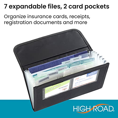 High Road Car Glove Box Organizer - Maintenance Folder for Car Documents - Card Pockets for Insurance and Registration with Receipt Log and Divider Tab Inserts - Image 3