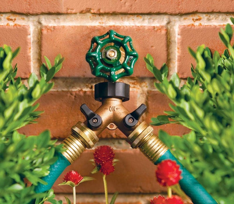 Orbit Brass Dual-Outlet Garden Hose Faucet Adapter with Flow Control - Image 3