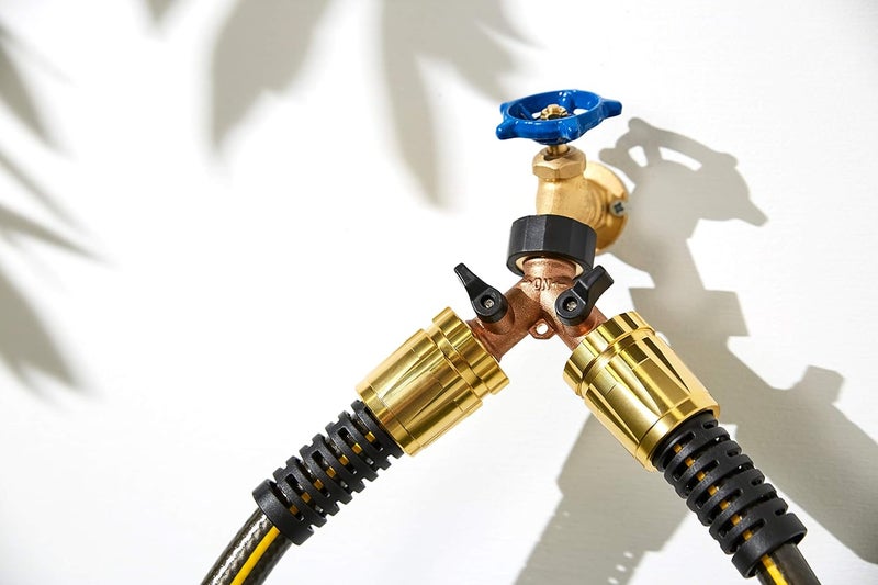 Orbit Brass Dual-Outlet Garden Hose Faucet Adapter with Flow Control - Image 2