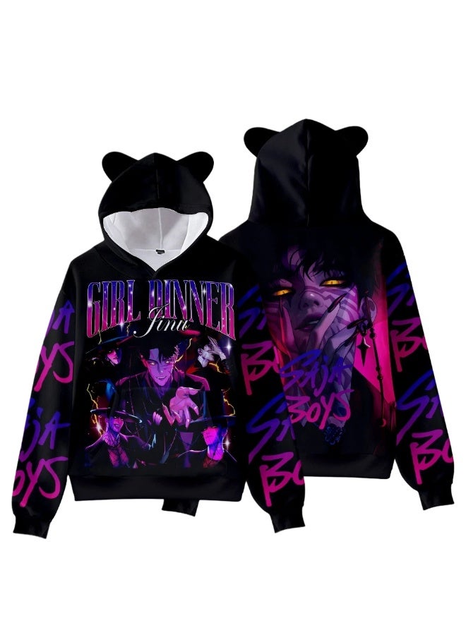 عام كبوب شيطان الصيادين آذان القط مقنعين سترة مقنعين هدية للعائلة والأصدقاء - Image 1