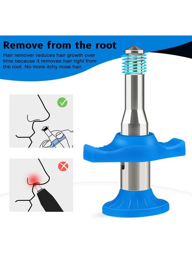 Esznuoky Nose Hair Ear Hair Removal, Upgraded Manual Hair Trimmer for Men&Women, Stainless Steel Hair Remover Waxing Kit(Blue)  - Image 3