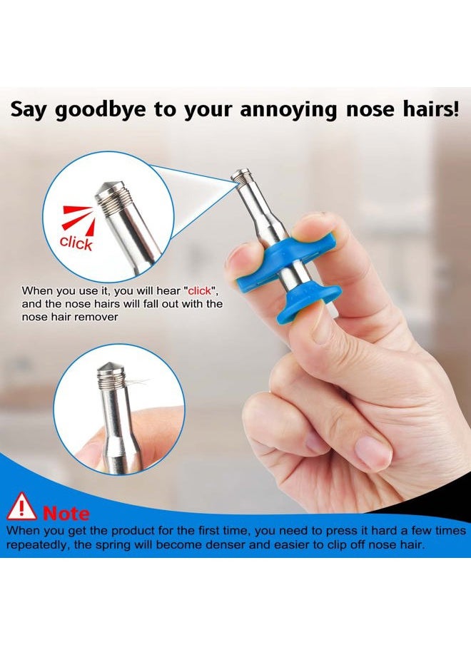 Esznuoky Nose Hair Ear Hair Removal, Upgraded Manual Hair Trimmer for Men&Women, Stainless Steel Hair Remover Waxing Kit(Blue)  - Image 4