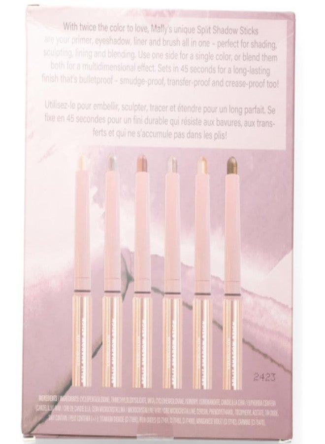 Mally Evercolor Split Duo Color Shadow Sticks 6 Piece Set - .03 oz each Full Size - Image 4