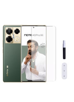 ماركة غير محددة Screen Protector Full HD Quality UV Tempered Glass Edge to Edge For Infinix Note 40 Pro/Note 40 Pro + 5G Screen Coverage with Easy Installation Kit (Transparent)  - Image 1