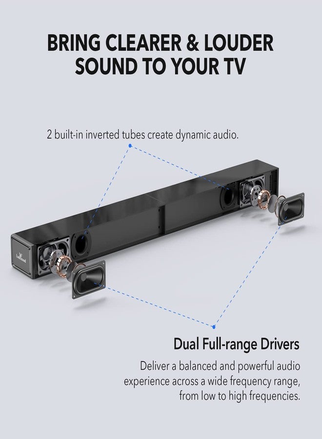 LARKSOUND Sound Bar for TV, Surround Sound System, TV Speaker Soundbar with Bluetooth/HDMI ARC/Optical/AUX/USB, 31 Inch - Image 4