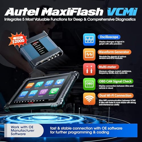 Autel 2026 Autel MaxiSYS Ultra Scanner, MSUltra Top Intelligent Scan Diagnostic Tool, Motor TruSpeed, Topology 2.0, [$2000] 5in1 VCMI, J2534 Programming Coding, Up of MS919 MS909 Ultra Lite, 40+ Services - Image 4