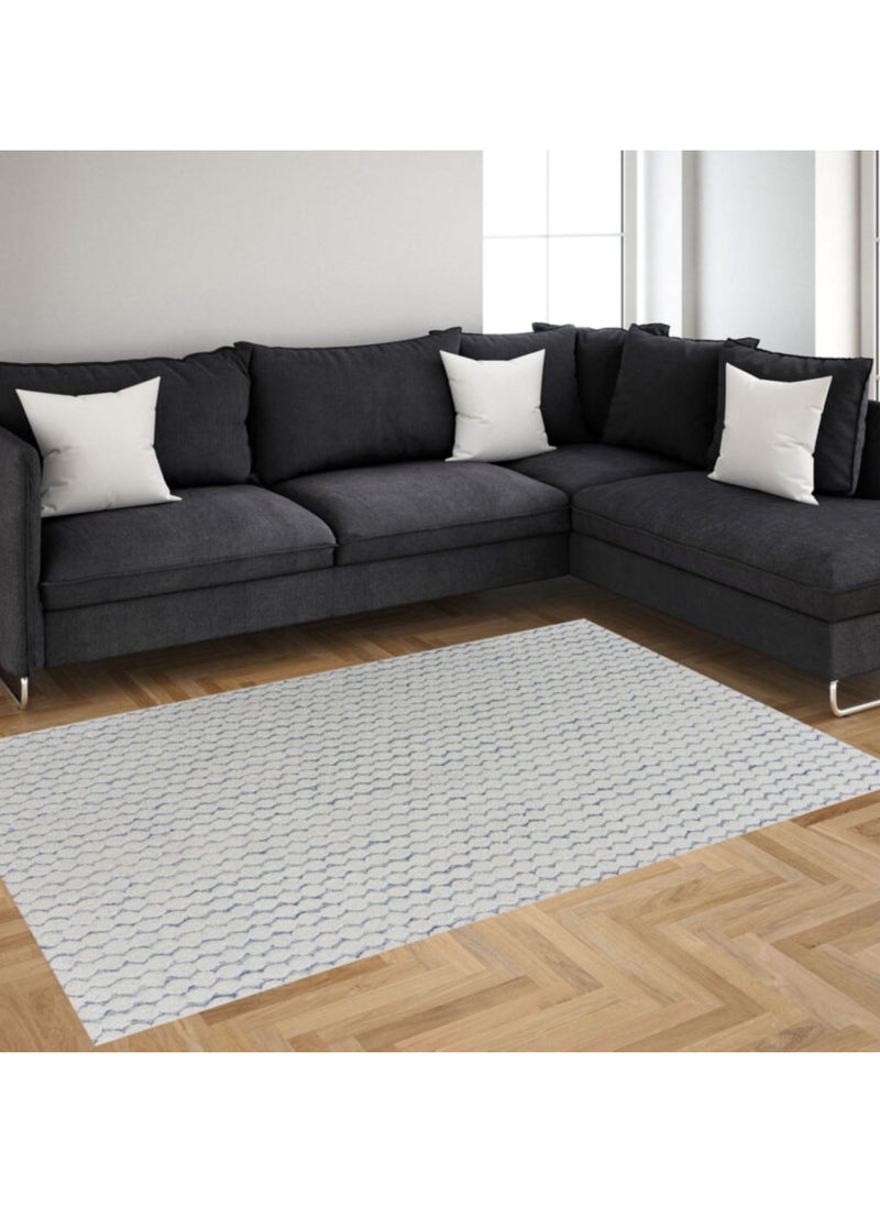 AURUM HOME AH040A Hand Tufted  Modern Area Rug  Indoor Living Dining Bedroom Room and Gallery Area Rugs Loop Pile Wool, Rectangle  - Image 2