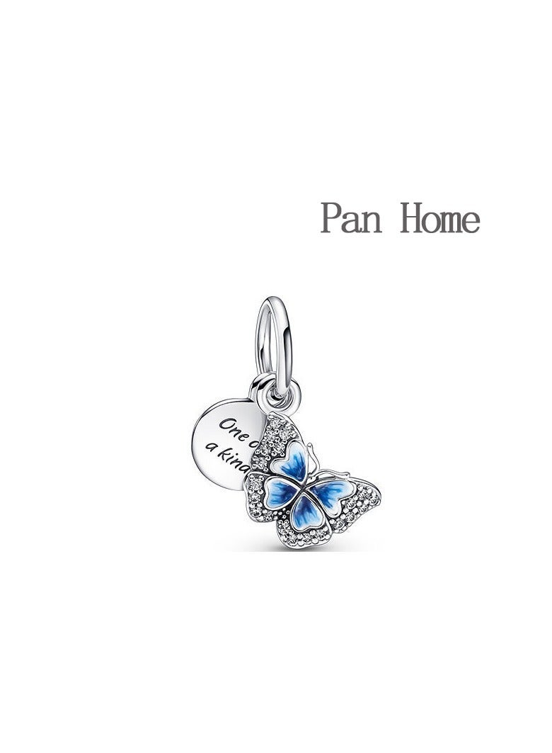 Pan Home Original 925 sterling silver butterfly and information two-in-one pendant or bracelet - Image 1
