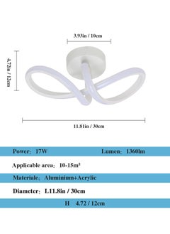 Goeco Modern LED Ceiling Lights Cold White 6500K 30x12cm  - Image 3