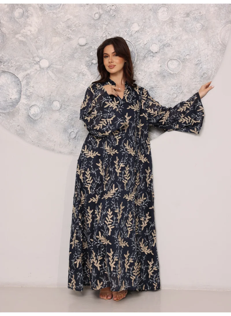 اكسا جلابية حديقة ناعمة IK5031 ازرق