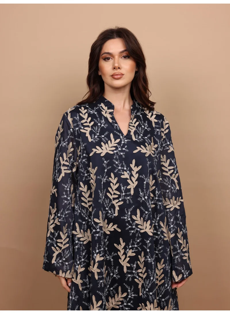 اكسا جلابية حديقة ناعمة IK5031 ازرق