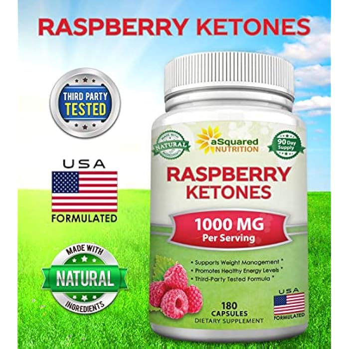 aSquared Nutrition Natural Raspberry Ketones 1000mg-180 Capsules-Weight Loss Supplement, Max Strength Plus Appetite Suppressant Diet Pills, Premium Lean Health Powder to Boost Pure Energy & Metabolism - Image 5